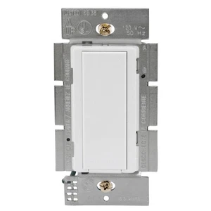 Interruptor de luz decorador blanco Hubbell receptor de RF polo único 8,3A 120V WLAS120W - Imagen 1 de 8