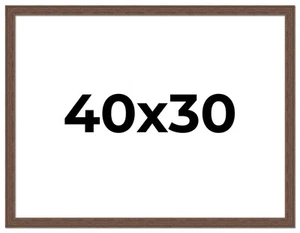 40x30 Frame Brown Barnwood Picture Frame Photo Frame UV Acrylic, Acid Free - Picture 1 of 10