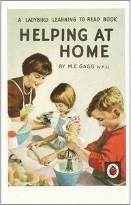 Postcard Helping at Home Ladybird Book Cover 1961 Learning to Read JH Wingfield - Picture 1 of 1