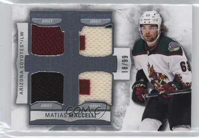 2022 Upper Deck The Cup Foundations Quad Jerseys /99 Matias Maccelli Rookie RC - Image 1 of 2