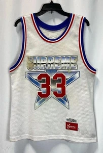 Men’s Supreme NewYork All-Star Game #33 White FADED Basketball Jersey Size M - Picture 1 of 7