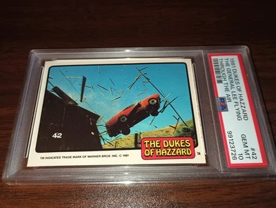 1981 Dukes of Hazzard #42 The General Lee Flying Trough the  Air PSA 10 Gem Mint - Image 1 of 3