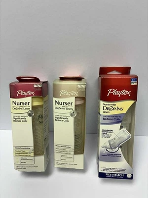 3~PLAYTEX BABY NURSER W/Drop-ins Liners*Natural Breast Feeding Bottles*8-10 Oz. - Image 1 of 4