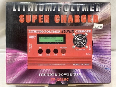 THUNDER POWER TP-1010C LITHIUM/POLYMER SUPER CHARGER W/ ORIGINAL BOX - Image 1 of 4