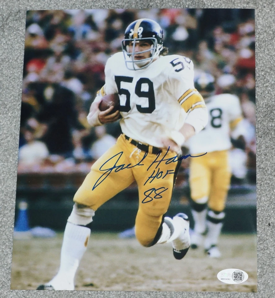 JACK HAM "HOF 88" Signed Steelers 8x10 Photo + JSA WITNESS COA # WB916582 - Image 1 of 1