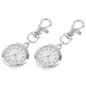2 Stück Modische Taschenuhr Schlicht Schlüsselanhänger Design Uhr Deko Krankenschwester - Bild 1 von 12