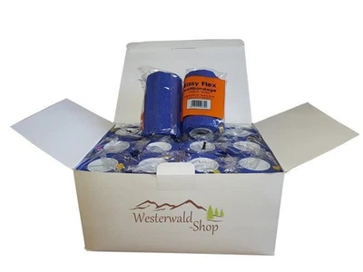EASYFLEX 12x blaue Haftbandagen Easy Flex VET Bandage selbsthaftend Schutzverband in blau