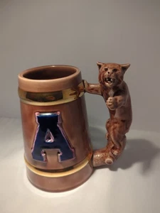 Vintage "A" University Of Arizona? Mug With Wildcat Handle Beer Mug - Picture 1 of 5