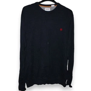 TIMBERLAND Mens Crew Neck Jumper Sweater XL Navy Organic Cotton - Picture 1 of 7
