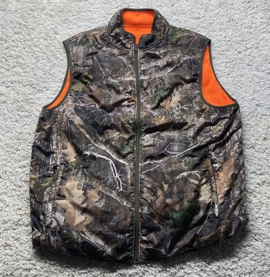 Red Head Hunting Camouflage Reversible Vest Mens XL Full Zip, Pockets - Image 1 of 4