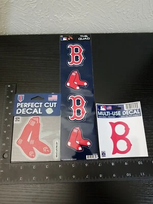 3x Boston Red Sox Stickers Decal Lot *perfect cut decal*multi use decal  - Image 1 of 4