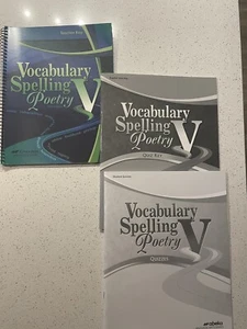 Abeka- Vocabulary Spelling Poetry V (Fifth Edition) SET - Picture 1 of 2