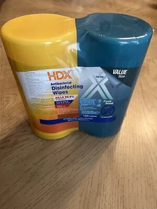 Disinfecting 150 Wipes Fresh & Lemon Scent 2-Pack Canisters Kills 99.9% Bacteria - Picture 1 of 3