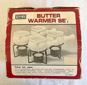 Vintage Cooks Tools Butter Warmer Set of 4 NOS! 1982 If you're Super Fancy! - Picture 1 of 8