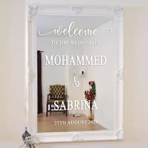Personalised Welcome wedding Boards sticker decals for special event Weddin WEL9 - Picture 1 of 3