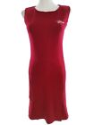 Galvanni  Size S Maroon Knee-Length Shift Dress Viscose Sleeveless Logo