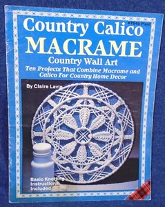 Vintage 1985 Country Calico Macrame Plaid 7846 Wall Art Craft Booklet 10 Project - Picture 1 of 3