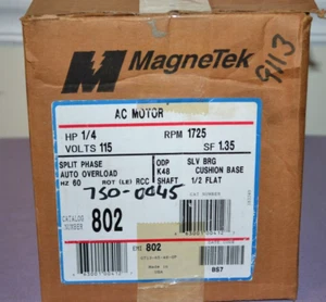 Magnetek Century AC 802 (8-141609-02) Blower Motor 1/4 HP 1075 RPM 115V ~~ New - Picture 1 of 4