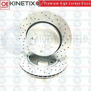 Para BMW 5 6 Serie E60 E61 E63 E64 Cross Perforados Discos de Freno Trasero Par - Imagen 1 de 3