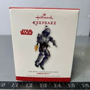 ⭐️ Hallmark Keepsake Ornament ~Star Wars ~Attack OfThe Clones ~Jango Fett~ NIP - Picture 1 of 7