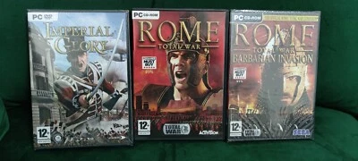 3x Pc Games Rome Total War, Barbarian Invasion & Imperial Glory (2 New Sealed) - Image 1 of 2
