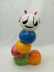 Neiman Marcus Hand Painted Italian Ceramic Caterpillar Coin Bank Signed 'Coop' - Picture 1 of 3