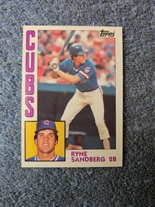 RYNE SANDBERG 1984 TOPPS #596 BASEBALL KARTE CHICAGO CUBS SECOND BASEMAN HOF - Bild 1 von 2