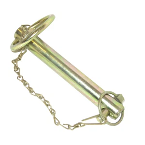 1" x 6" TOWING PIN WITH LINCH PIN & CHAIN TRACTOR TRAILER DROP HANDLE - Picture 1 of 1
