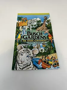 Busch Gardens Tampa Florida Dark Continent parco divertimenti blocco note di carta vintage - Foto 1 di 3