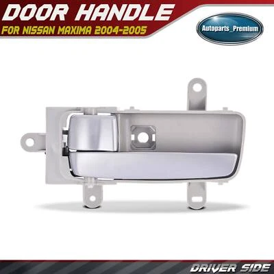 Manija interior de la puerta del lado izquierdo del conductor gris plateado para Nissan Máxima 2004-2005 Foto 1 de 4