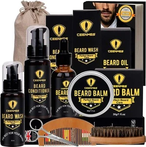 Kit de aseo de barba para cuidado de barba 10 en 1 para hombre conjunto completo RÁPIDO GRATIS P&P - Imagen 1 de 7