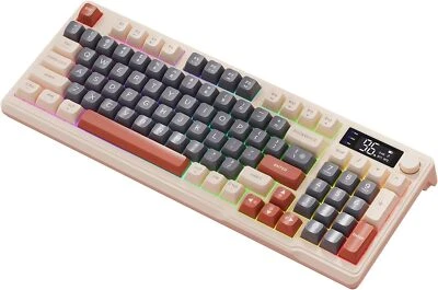 FREEWOLF M96 Wireless Gaming keyboard, RGB LED Backlit with Display Screen - Image 1 of 3