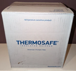 NEW THERMOSAFE Insulated Shipper Container Styrofoam COOLER 8X6X9 inside - Picture 1 of 3