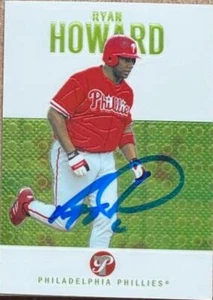 Ryan Howard Autografo 2003 Topps Pristine #188 RC - Foto 1 di 1