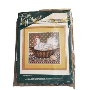 Elsa Williams Creative Canvaswork Needlepoint Kit 12"x12" #06242 White Hen New - Picture 1 of 8