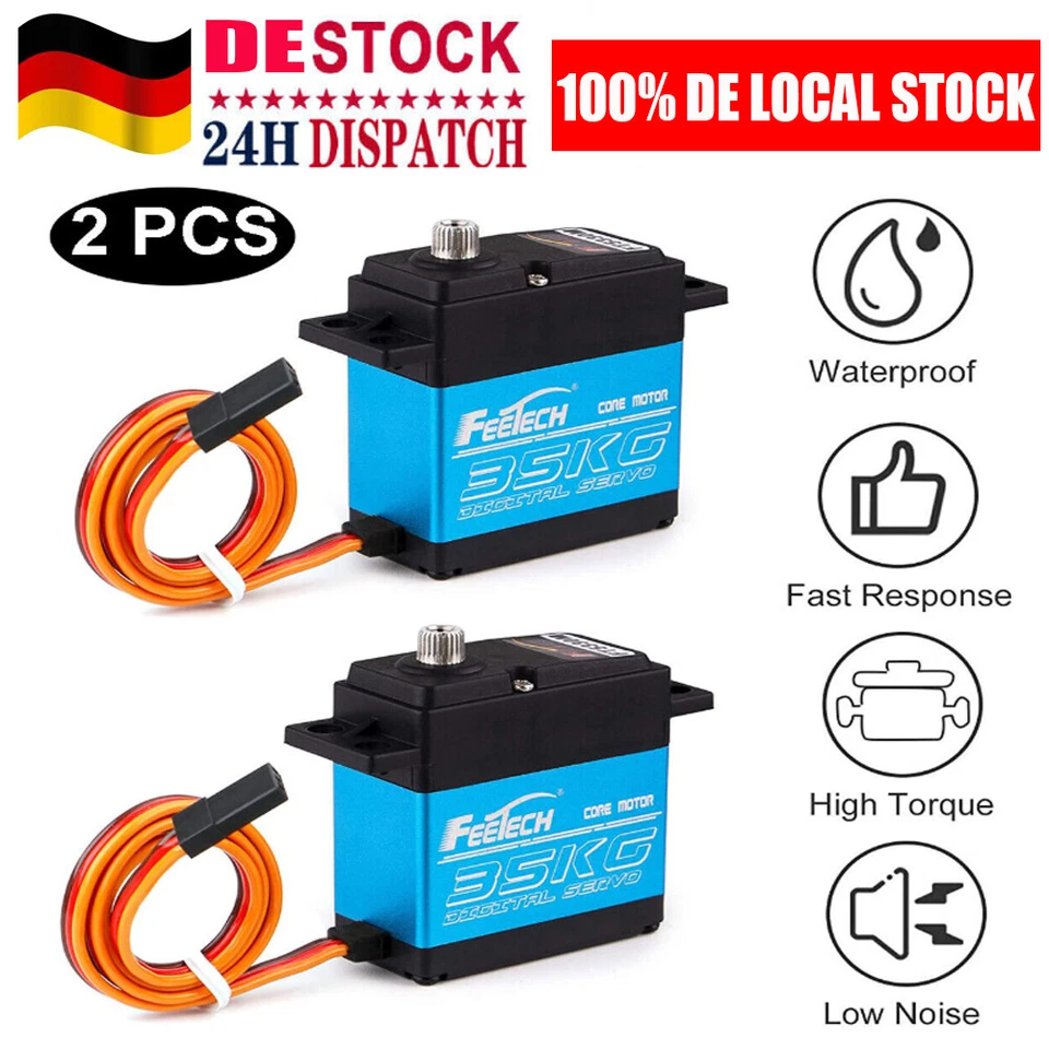 2 Stücke Für RC Auto FT5330M 180° 35kg Digital Metall Getriebe Servo Lenkservo - Bild 1 von 4