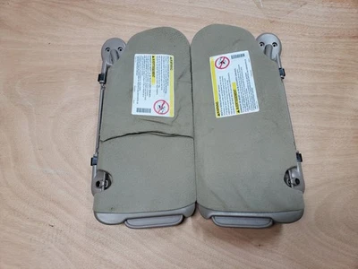 2000-2005 Buick Lesabre Brown Sun Visor Left Right Set Lights Vanity Mirror OEM - Imagem 1 de 4