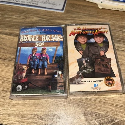 LOT 2 CASSETTE TAPE 80s Mary Kate & Ashley Olsen Adventures Brother Lyrics Rare - Image 1 of 4