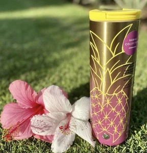 Starbucks "Hawaii Collection" Ombre Pineapple Vacuum Insulated Tumbler 16oz NEW - Picture 1 of 3