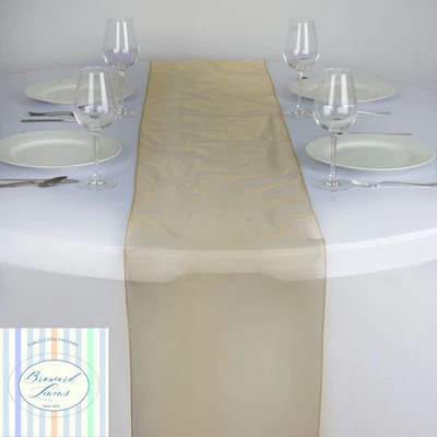 Elegant Table Runner Organza 13x72" By Broward Linens (Variety Of Colors) - Image 1 of 4