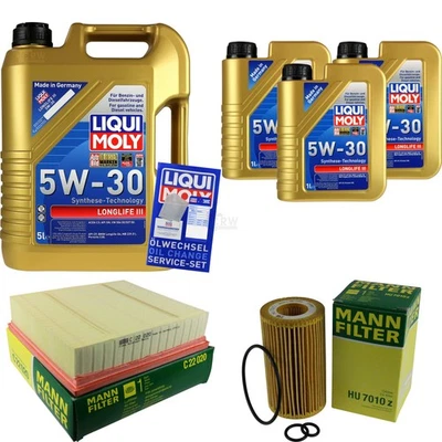 MANN Inspektionspaket LIQUI MOLY 8L 5W-30 für Mercedes-Benz B-Klasse - Bild 1 von 4