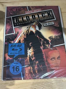 Riddick Chronicles of a Warrior Limited Reel Heroes Steelbook - Blu Ray NEW - Picture 1 of 2