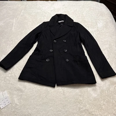 Merona Men’s Pea Coat Jacket Size Small Wool Blend Button Up Pockets - Image 1 of 4