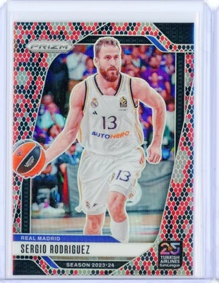 2024-25 Panini Prizm Euroleague SERGIO RODRIGUEZ Real Madri Snakeskin Prizms SSP - Image 1 of 2