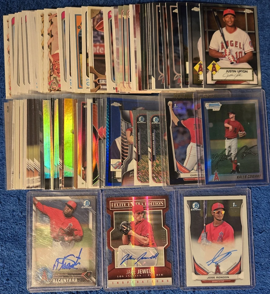 Los Angeles Angels 100 ct lot of Baseball Cards, 3 Autos, Inserts, RC'S, Mini + - Image 1 of 1