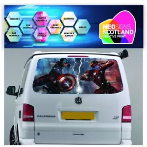 Tailgate wrap for VW Volkswagen Transporter T5 T6 Air Release Vinyl TRANS010 - Picture 1 of 1