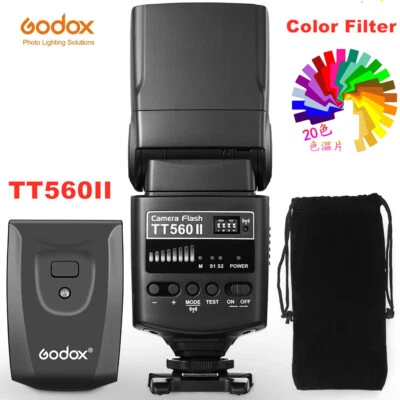 Godox TT560II Wireless Thinklite Camera Flash Speedlite fr Canon Nikon Sony Fuji - Image 1 of 4