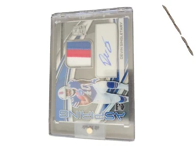 2019 Spectra Aspiring #’d 93/199 Devin Singletary RPA Rookie Patch Auto RC - Image 1 of 3