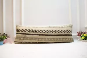 Handmade Rug Pillow, Organic Wool Rug Pillow, Living Room Design Pillow - Picture 1 of 8