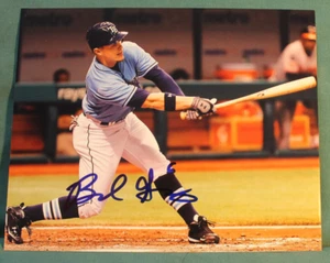 GUYER, BRANDON   2011-2012, 2014-2016 TAMPA BAY RAYS   SIGNED BASEBALL   PHOTO - Picture 1 of 1